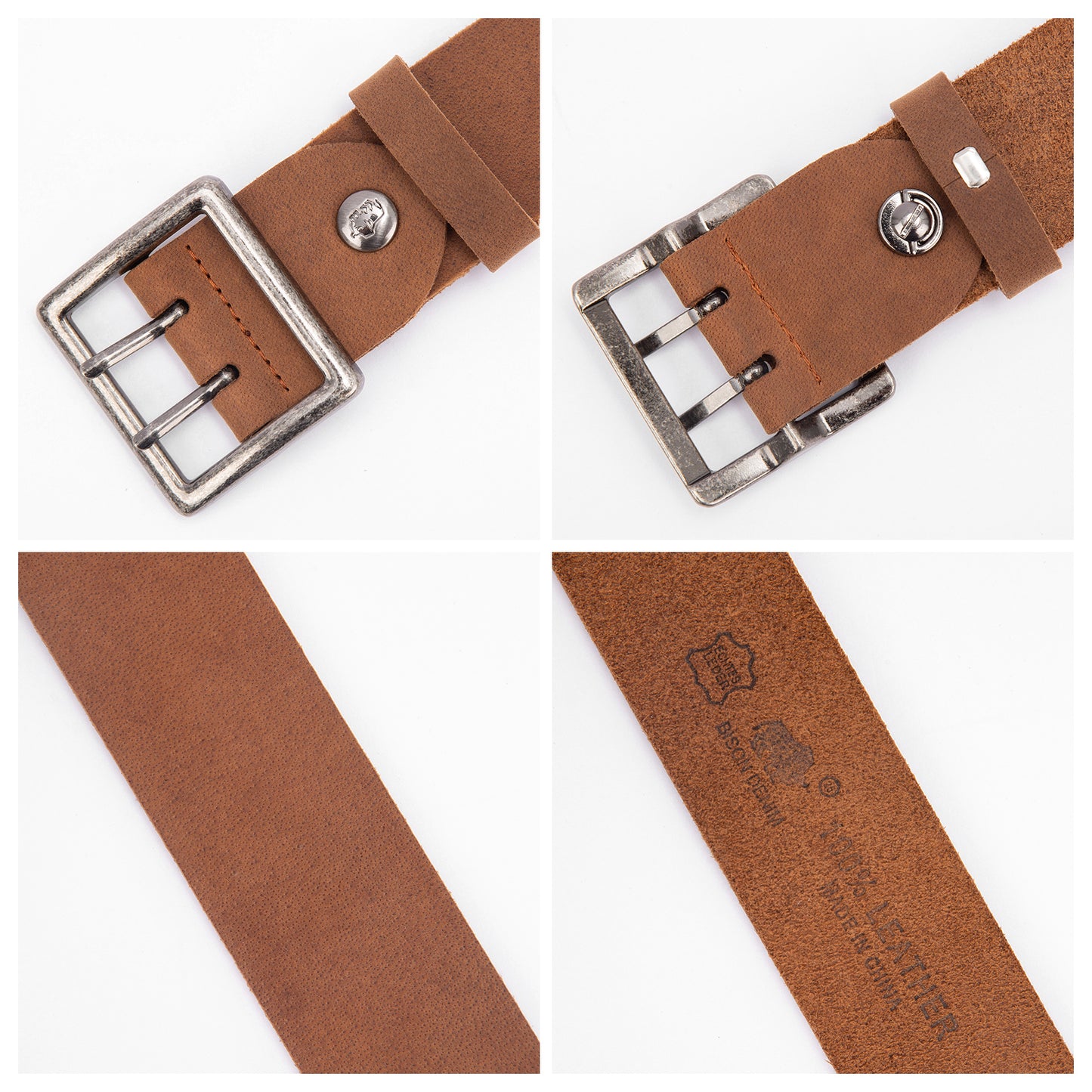 Double Prong Square Buckle Belt Vintage