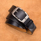 Cow Leather Belt Men With Anti-Scratch Buckle Black