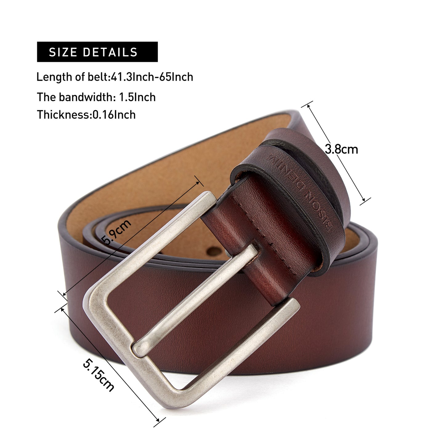 Classic Single Pin Buckle Belt Coffee