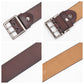 Double Prong Square Buckle Belt Coffee