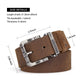 Mens Leather Belt Full Grain-SIlver Buckle