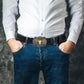 Longhorn Buckle Cowboy Belt Black