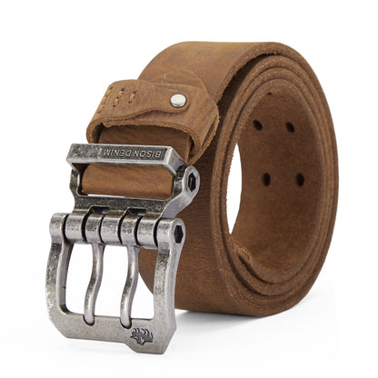 Mens Leather Belt Full Grain-Double Prong